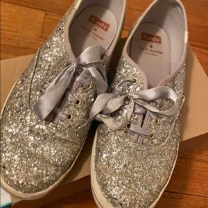 Silver glitter Kate Spade keds